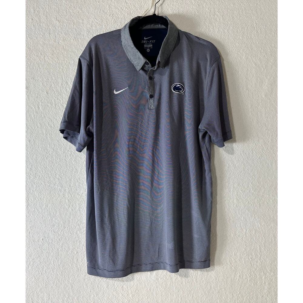 Nike Dri-Fit Penn State Nittany Lions Polo Men's Size XL Golfcore Preppy